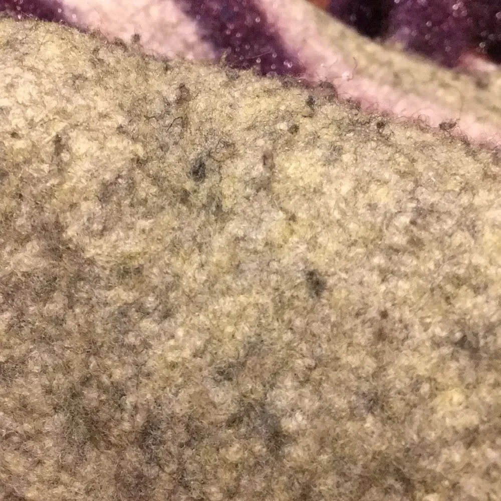 Chic Green, Gray, and Shimmering Purple Tightly Knit Bag